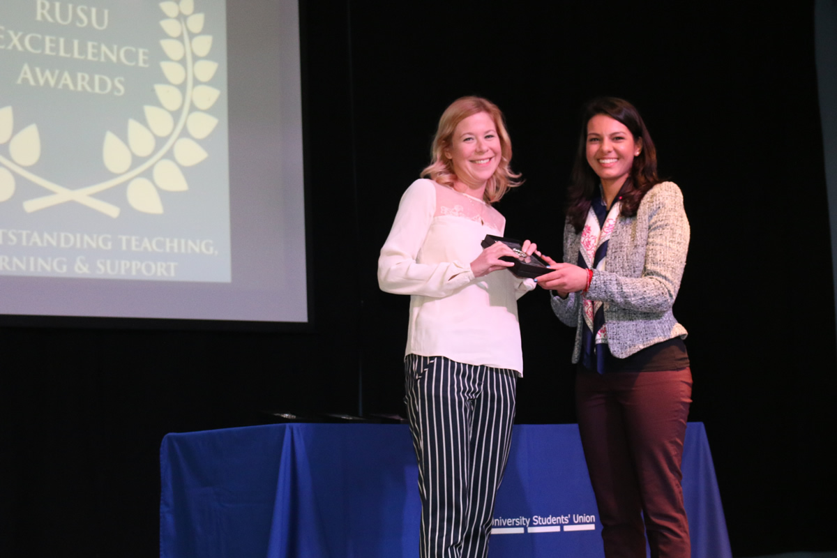 Claire Fenton wins Lecturer Excellence Award